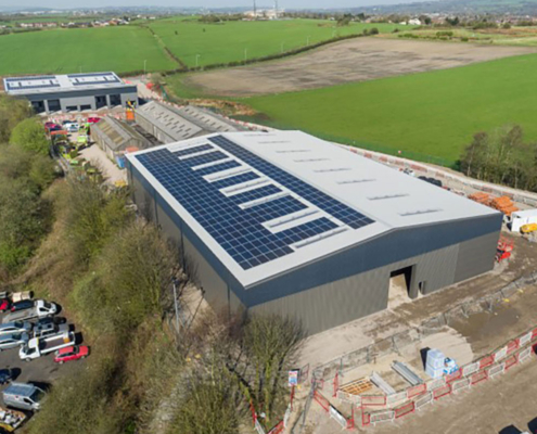 Solar panels for warehouse
